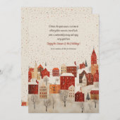 Wintersaisonkarte Feiertagskarte (Vorne/Hinten)