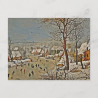 Winterscape auf einem Teich mit Vögeln