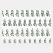 Winterscape Tree Mountains Weihnachtsfeiertag Geschenkpapier Set (Vorderseite 2)