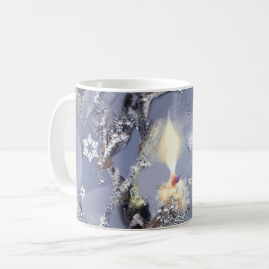 Winterscape und Candle Kaffeetasse (Vorderseite Links)