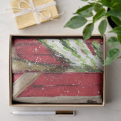 Winterschaf in rotem Stallgewebe Seidenpapier (Geschenk)