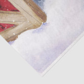 Winterschaf in rotem Stallgewebe Seidenpapier (Ausschnitt)