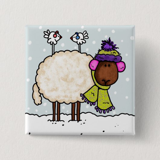 Winterschafknopf Button (Vorderseite)