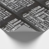 Winterschalkbrettwortwolke Geschenkpapier (Ecke)