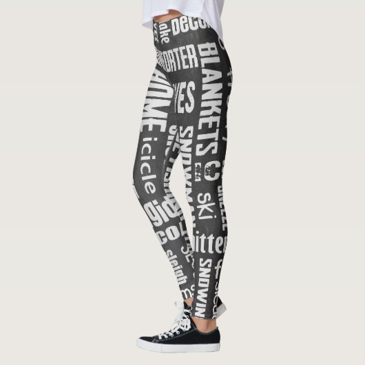 Winterschalkplatten-Collage Leggings (Links)