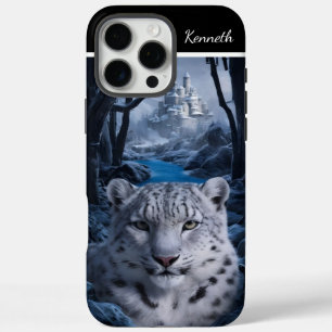 Winterschau von Snow Leopard iPhone 16 Pro Max Hülle
