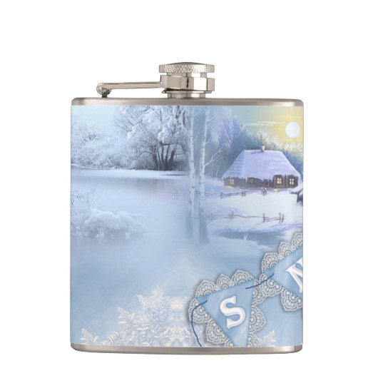 WINTERSCHENKE AUS BLAU UND WEISS FLACHMANN (Vorderseite)