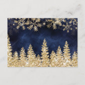 Winterschicke Goldschnee-Pinienbücher für das Baby Begleitkarte (Rückseite)