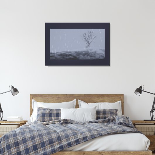 Winterschillernde Leinwand (Insitu (Schlafzimmer))
