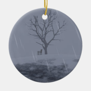 Winterschillernornament Keramikornament