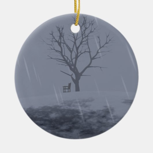 Winterschillernornament Keramikornament (Vorne)