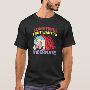 Winterschlaf Ich will Winterschlaf Einhorn Nap Sch T-Shirt