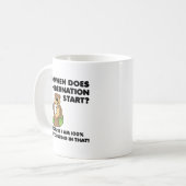 Winterschlaf Lustiger Becher Kaffeetasse (Vorderseite Links)