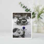 Winterschlaf Postkarte (Stehend Vorderseite)