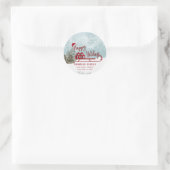 Winterschlaf Wasserfarbe Urlaub Runder Aufkleber (Tasche)