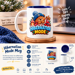 Winterschlafmodus Kuschelbär Zweifarbige Tasse