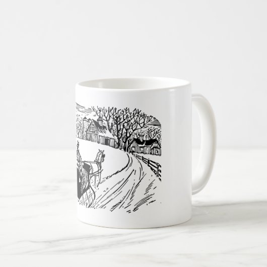 WinterSchlittenfahrt Kaffeetasse (VorderseiteRechts)