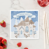 Winterschloss Snowy Serviette (Beispiel)
