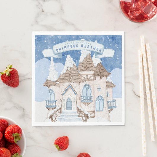 Winterschloss Snowy Serviette (Beispiel)