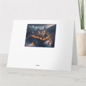 Winterschloss Weihnachtskarte. Karte (Rückseite)