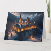 Winterschloss Weihnachtskarte. Karte (Vorderseite)