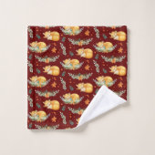 Winterschlussfox dunkelrot badhandtuch set (Waschlappen)