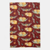 Winterschlussfox dunkelrot geschirrtuch (Vertikal)