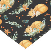 Winterschlussfox Schwarz Kurzer Tischläufer (Ecke)