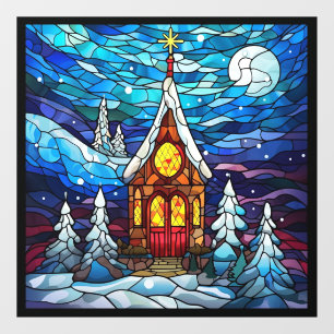 Winterschlussklammer Fensteraufkleber