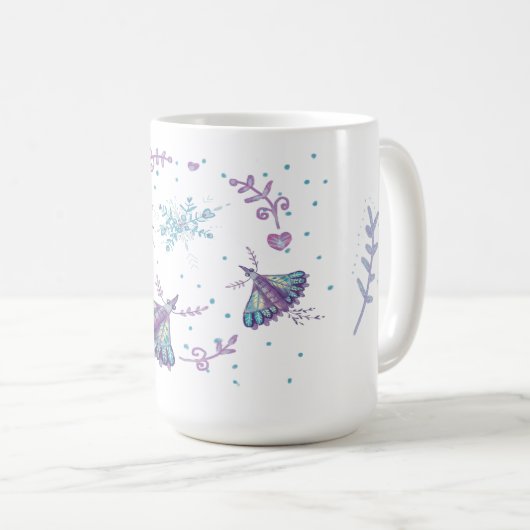Winterschmetterling Kaffeetasse (VorderseiteRechts)