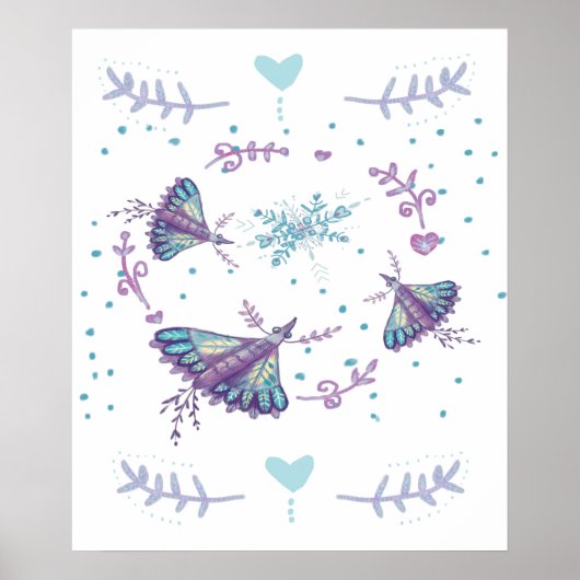 Winterschmetterling-Poster Poster (Vorne)