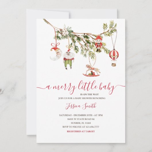 Winterschmuck Feierlichkeiten einladen Einladung (Vorderseite)