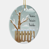 Winterschmuck Keramik Ornament (Rechts)