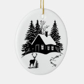 Winterschmuck Keramik Ornament (Rechts)