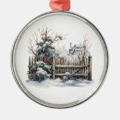 Winterschmuck Ornament Aus Metall (Vorne)