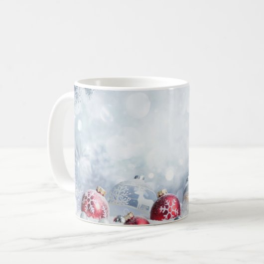 Winterschmuck Weihnachten Kaffeetasse (Vorderseite Links)