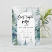 Winterschnee 16 . Geburtstag 16. Geburtstag Einladung (Stehend Vorderseite)