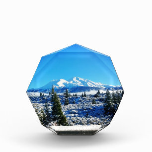 Winterschnee am Berg Shasta, CA Fotoblock