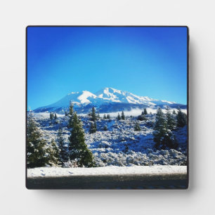 Winterschnee am Berg Shasta, CA Fotoplatte