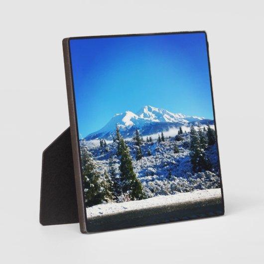 Winterschnee am Berg Shasta, CA Fotoplatte (Vorderseite)