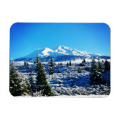 Winterschnee am Berg Shasta, CA Magnet (Horizontal)