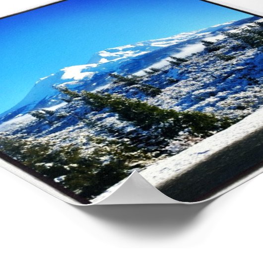 Winterschnee am Berg Shasta, CA Poster (Ecke)