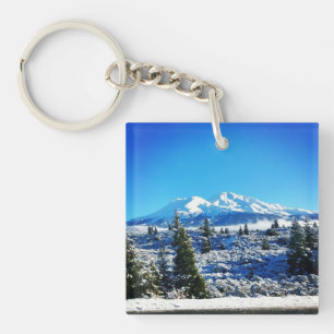 Winterschnee am Berg Shasta, CA Schlüsselanhänger