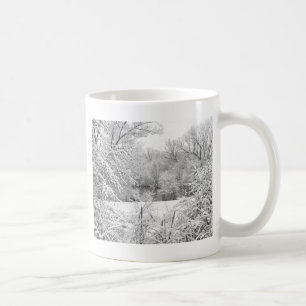 Winterschnee am Huron River Kaffeetasse