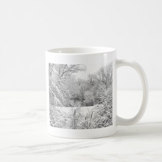 Winterschnee am Huron River Kaffeetasse (Rechts)
