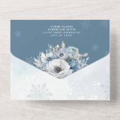 Winterschnee Baby Es ist kalt Outside Baby Dusche All In One Einladung (Rückseite)