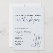 Winterschnee Bachelorette Wochenende Ausflug Einladung (Vorderseite)