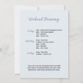 Winterschnee Bachelorette Wochenende Ausflug Einladung (Rückseite)