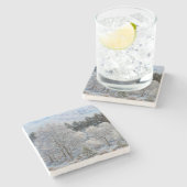 Winterschnee Bäume Natur Untersetzer (Seitenansicht)