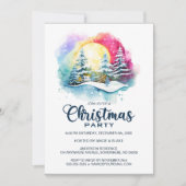 Winterschnee Bäume Weihnachtsfest Party Einladung (Vorderseite)